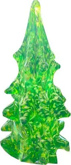 Bright green glass holiday tree